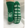 Green Adult Mid-Calf Comfort Slipper Socks